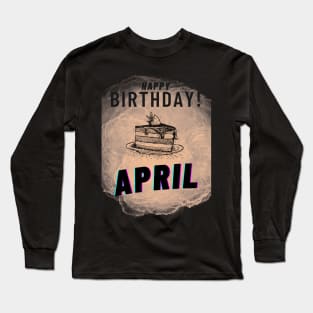 Birthday April #4 Long Sleeve T-Shirt